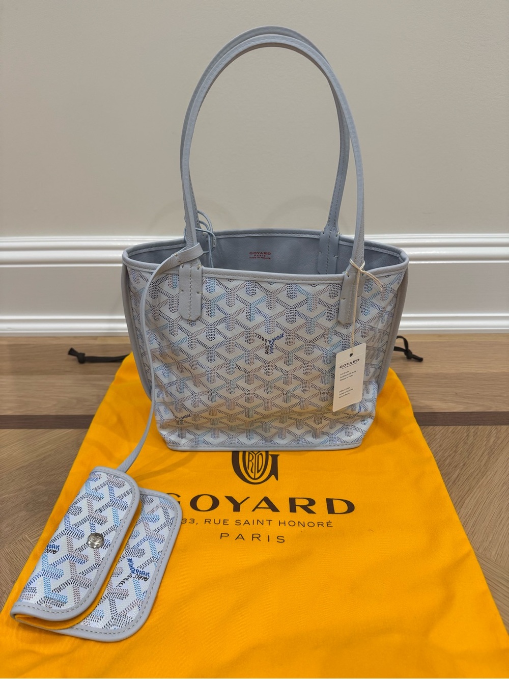 NWT Goyard Saint Louis Mini Anjou in Limited Edition Color- Polar Blue